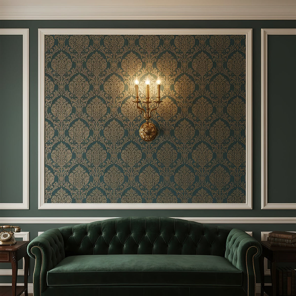 Brad Palace Wall Lamp – 4-Head Vertical Solid Brass Palace Wall Sconce
