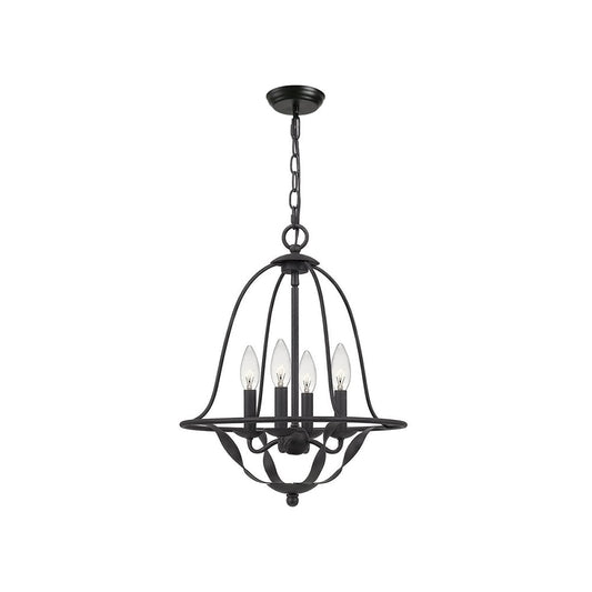 Bradbury Pendant Lamp – Bell-Shaped Twisted Ribbon-Arm 4-Head Pendant Light