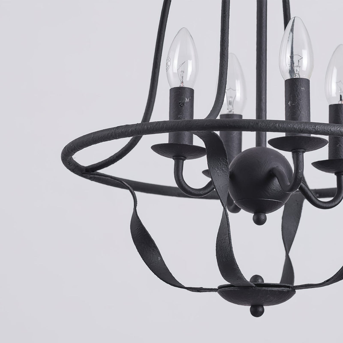 Bradbury Pendant Lamp – Bell-Shaped Twisted Ribbon-Arm 4-Head Pendant Light