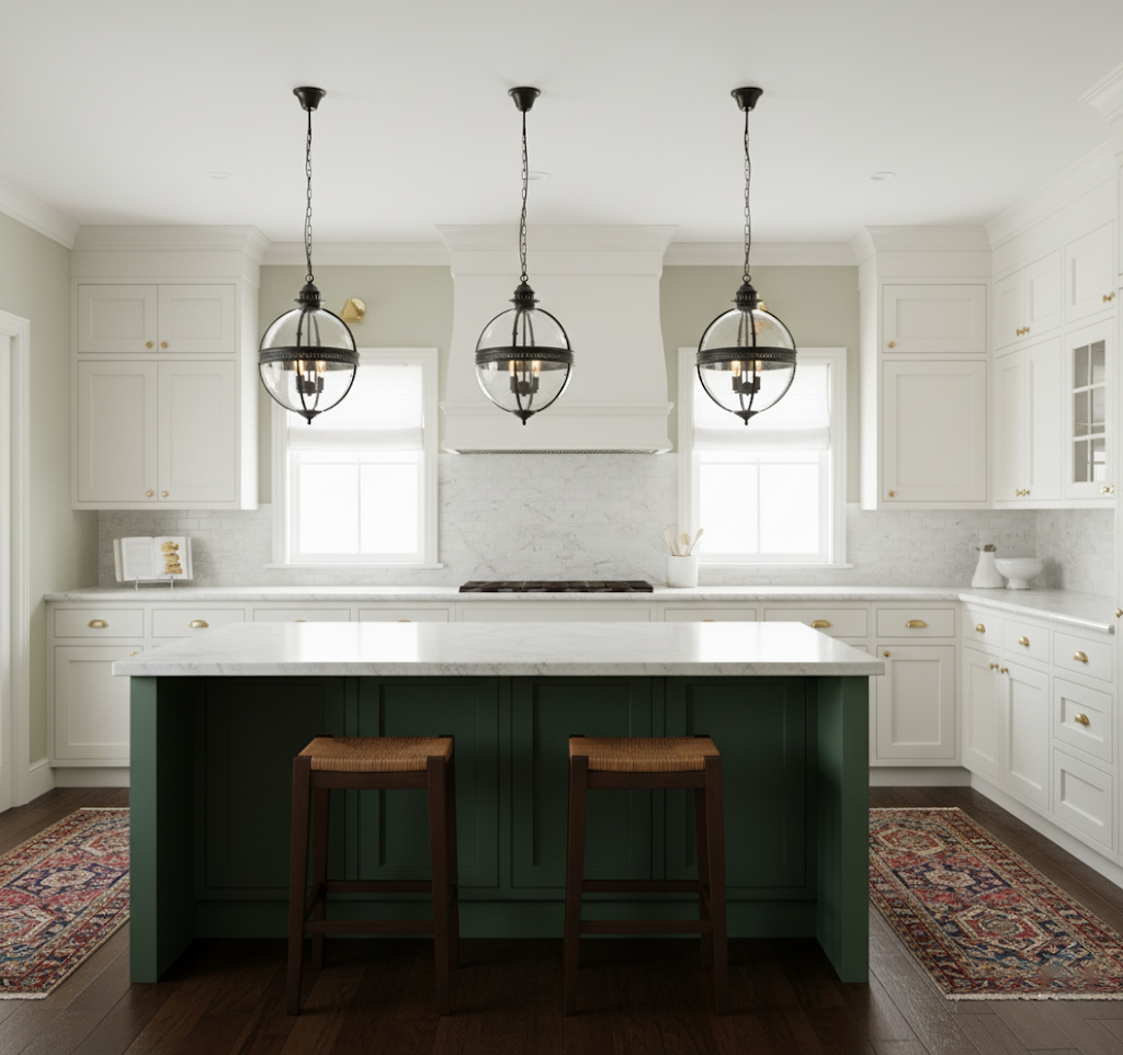 Braeden Pendant Light - Baroque Style 3-Light Glass Lantern Pendant