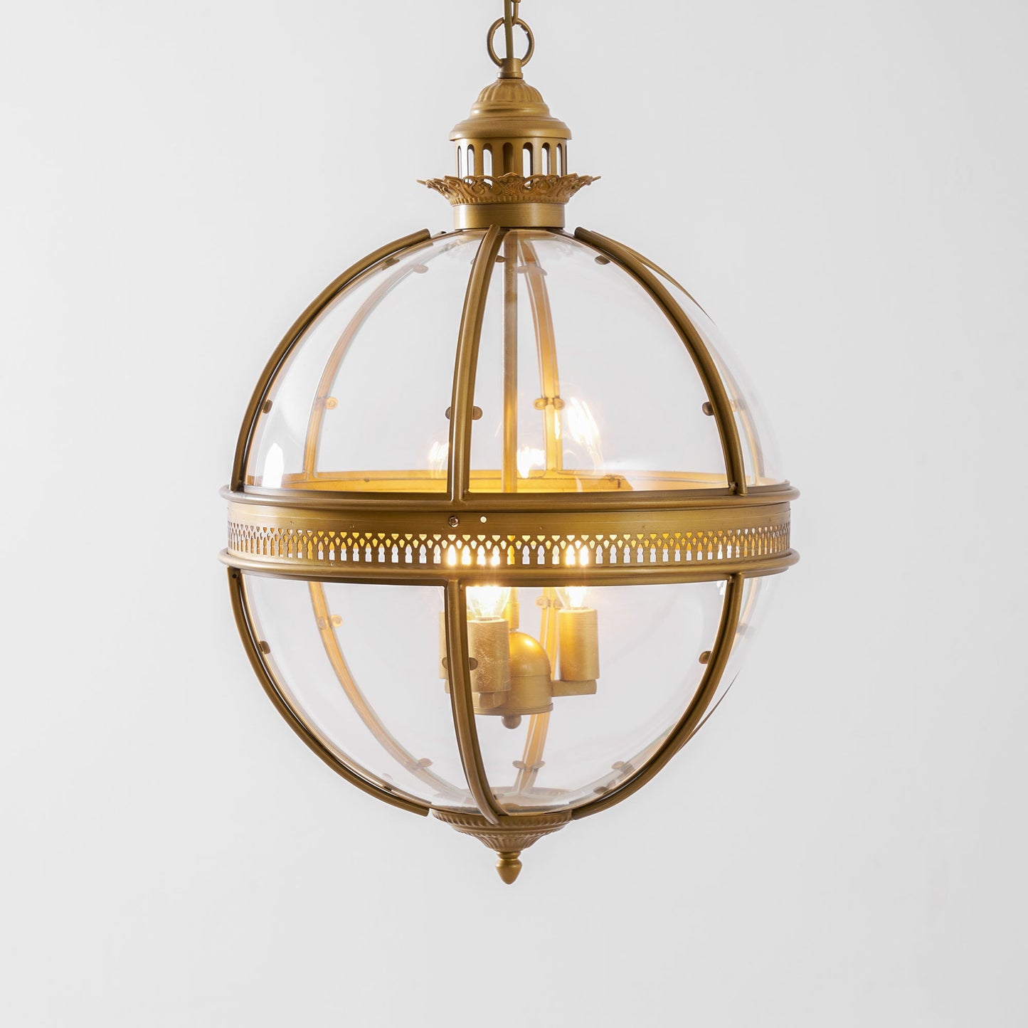 Braeden Pendant Light - Baroque Style 3-Light Glass Lantern Pendant