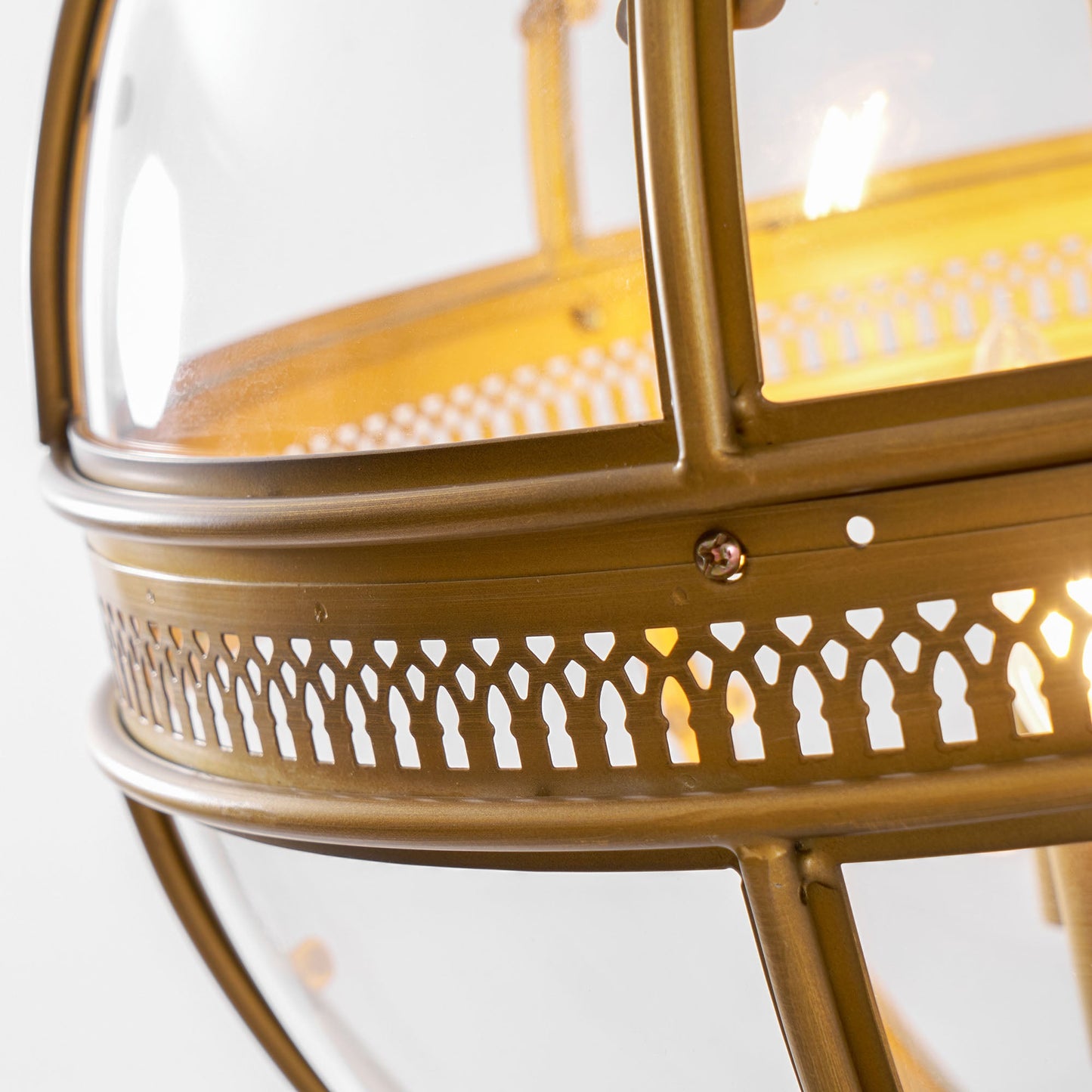 Braeden Pendant Light - Baroque Style 3-Light Glass Lantern Pendant