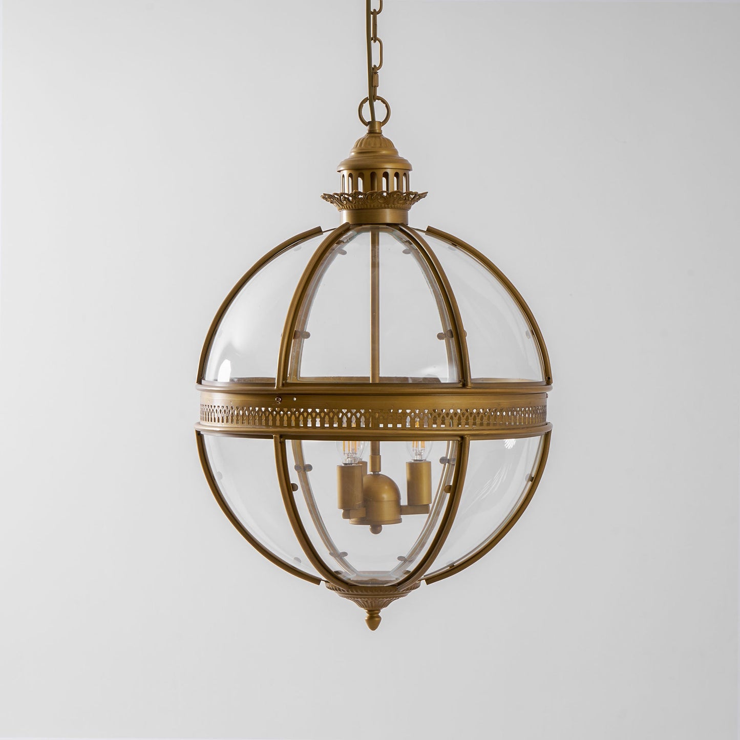 Braeden Pendant Light - Baroque Style 3-Light Glass Lantern Pendant