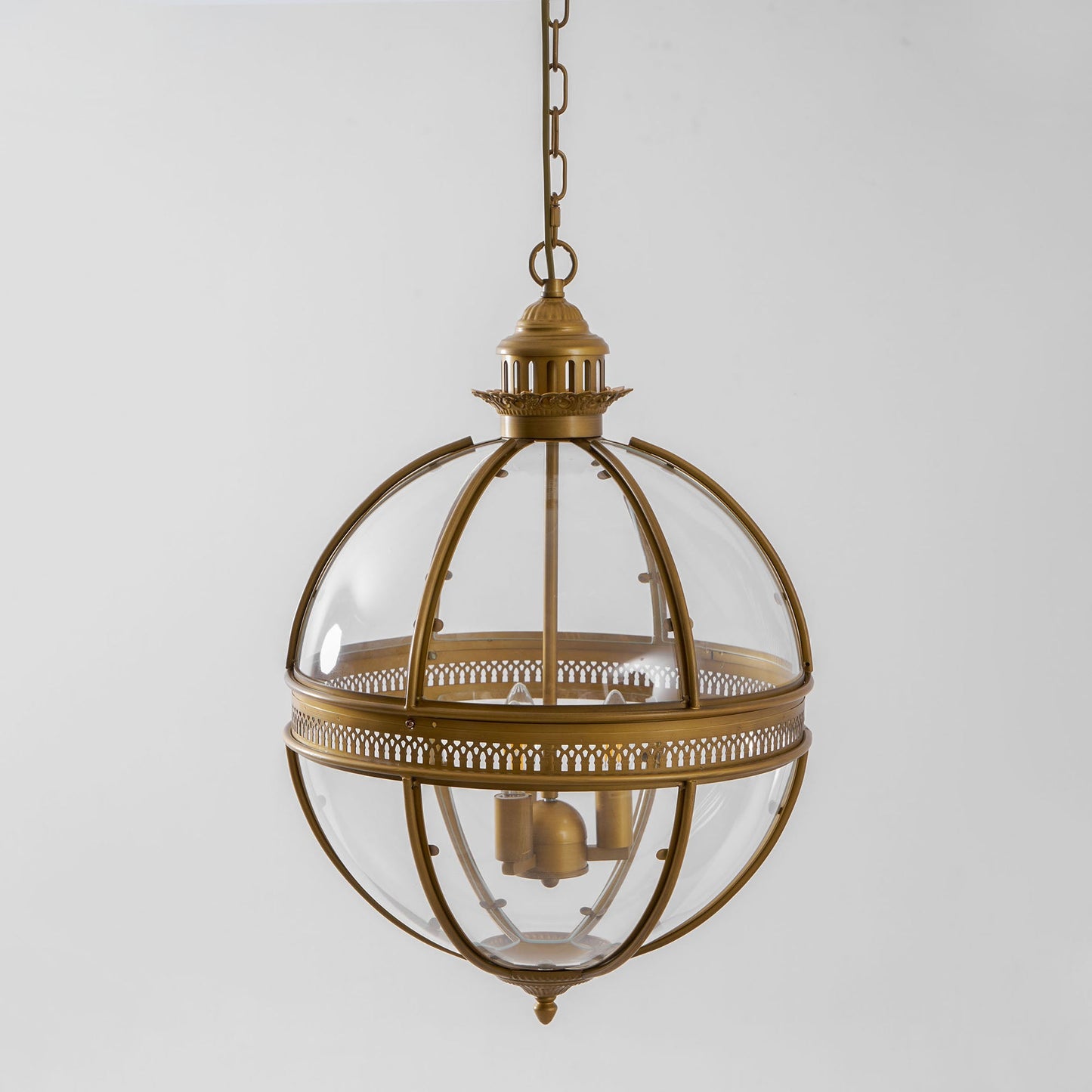 Braeden Pendant Light - Baroque Style 3-Light Glass Lantern Pendant