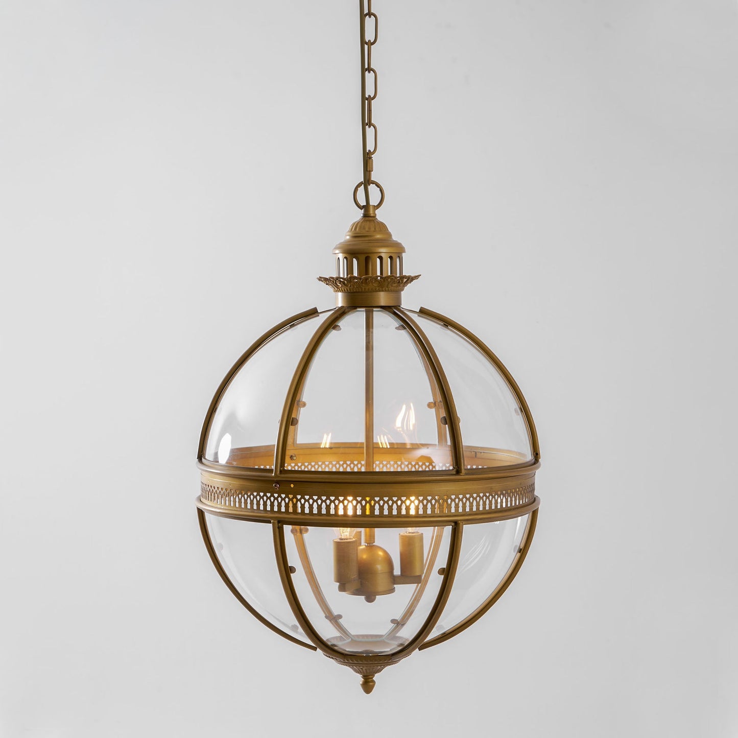 Braeden Pendant Light - Baroque Style 3-Light Glass Lantern Pendant