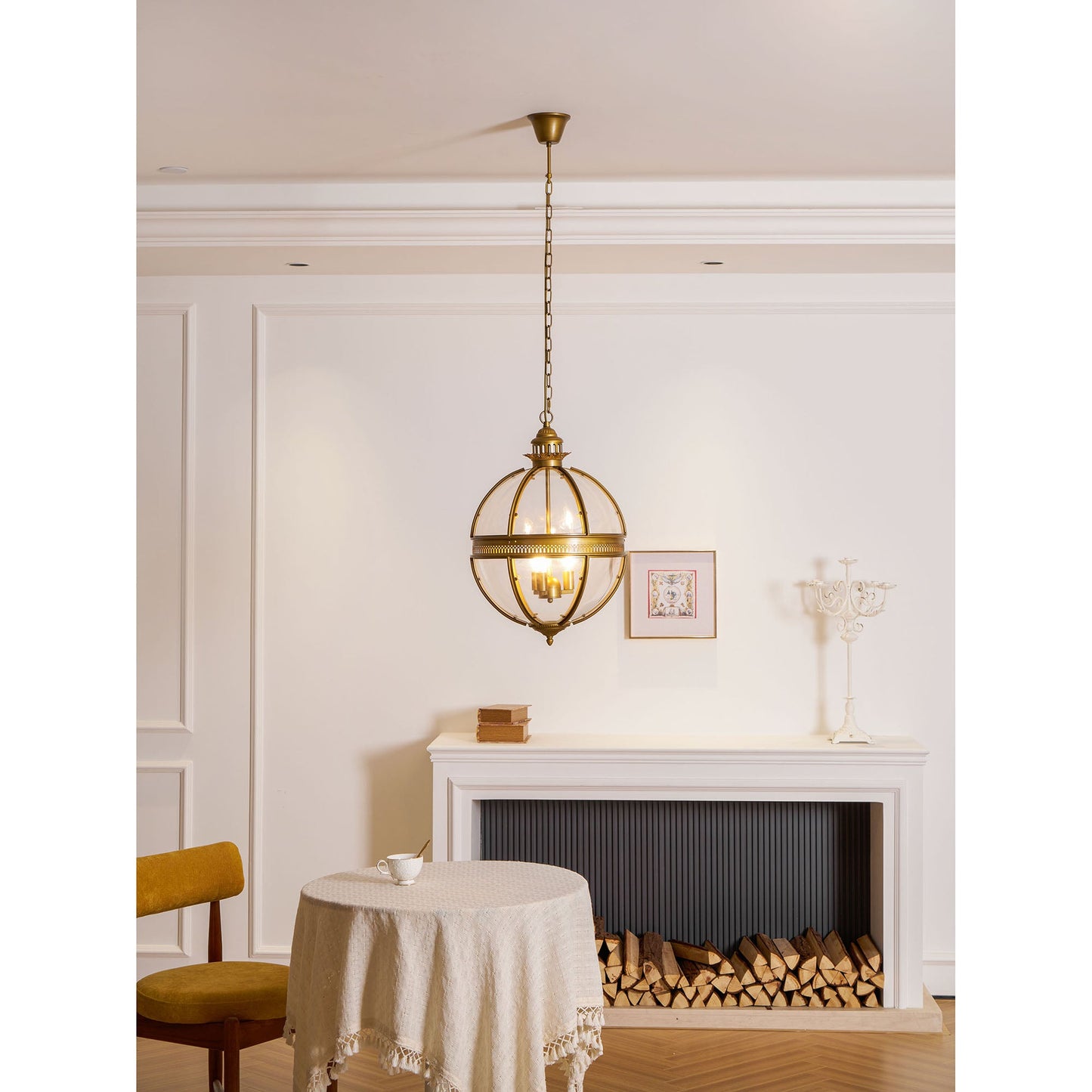 Braeden Pendant Light - Baroque Style 3-Light Glass Lantern Pendant
