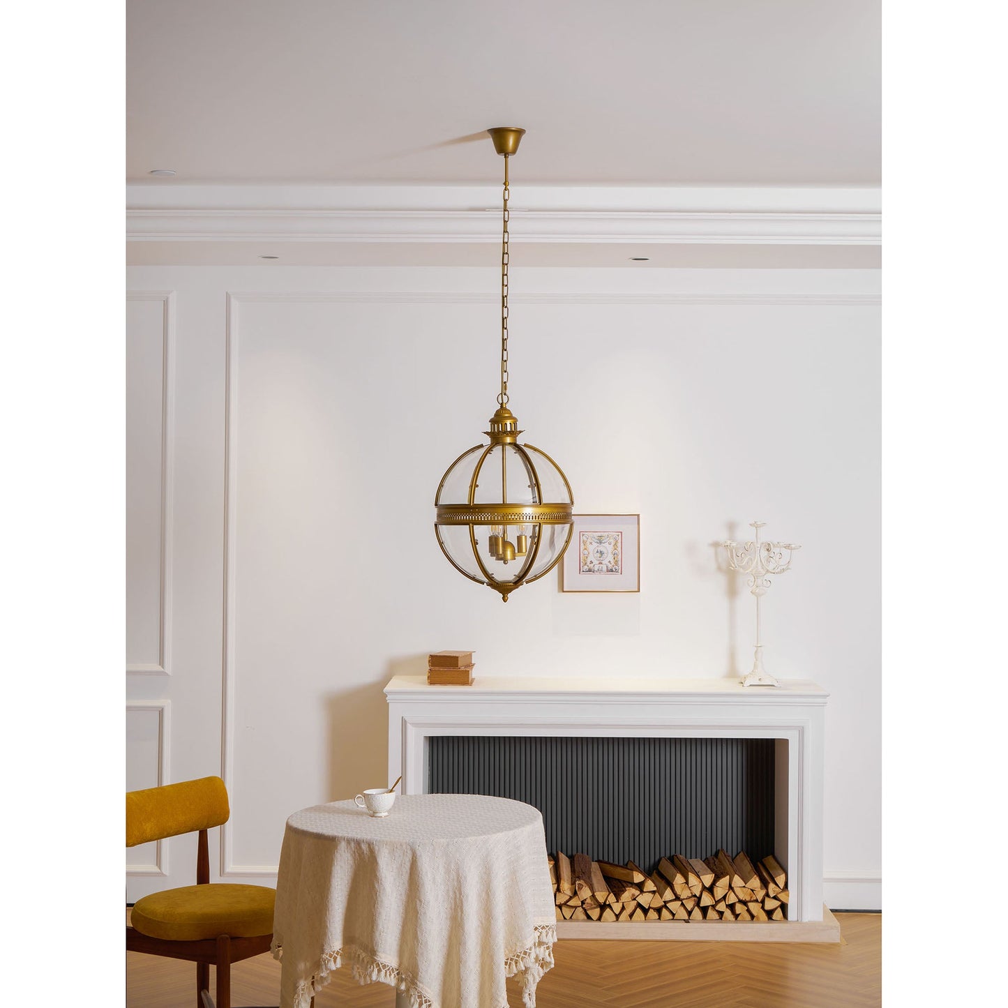 Braeden Pendant Light - Baroque Style 3-Light Glass Lantern Pendant