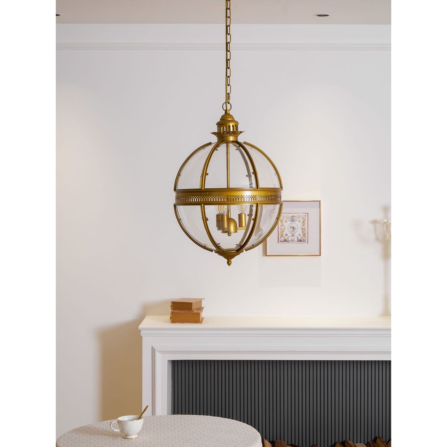 Braeden Pendant Light - Baroque Style 3-Light Glass Lantern Pendant