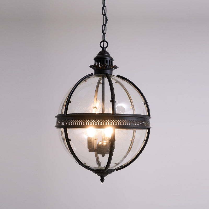Braeden Pendant Light - Baroque Style 3-Light Glass Lantern Pendant