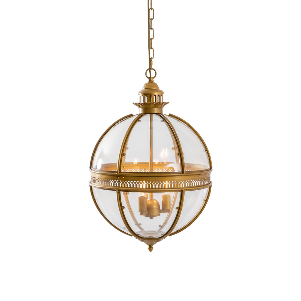 Braeden Pendant Light - Baroque Style 3-Light Glass Lantern Pendant