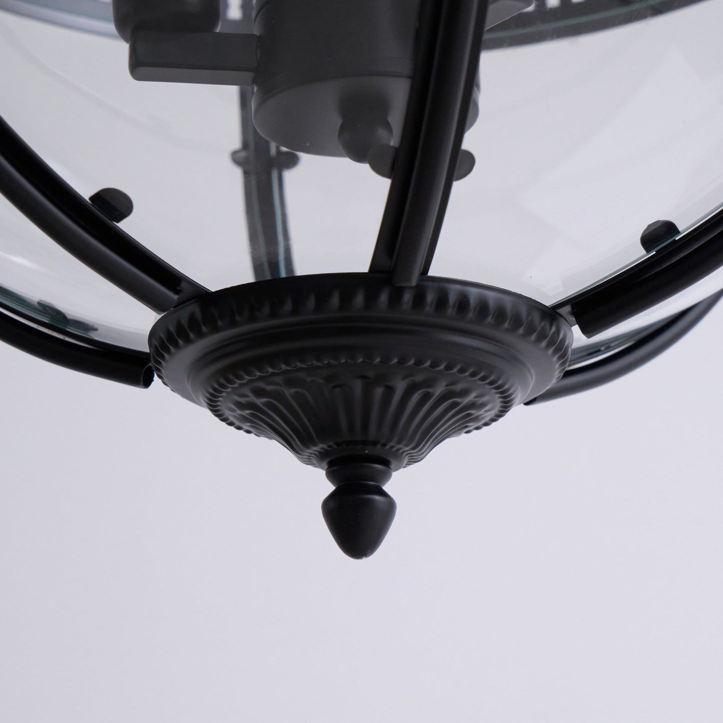 Braeden Pendant Light - Baroque Style 3-Light Glass Lantern Pendant