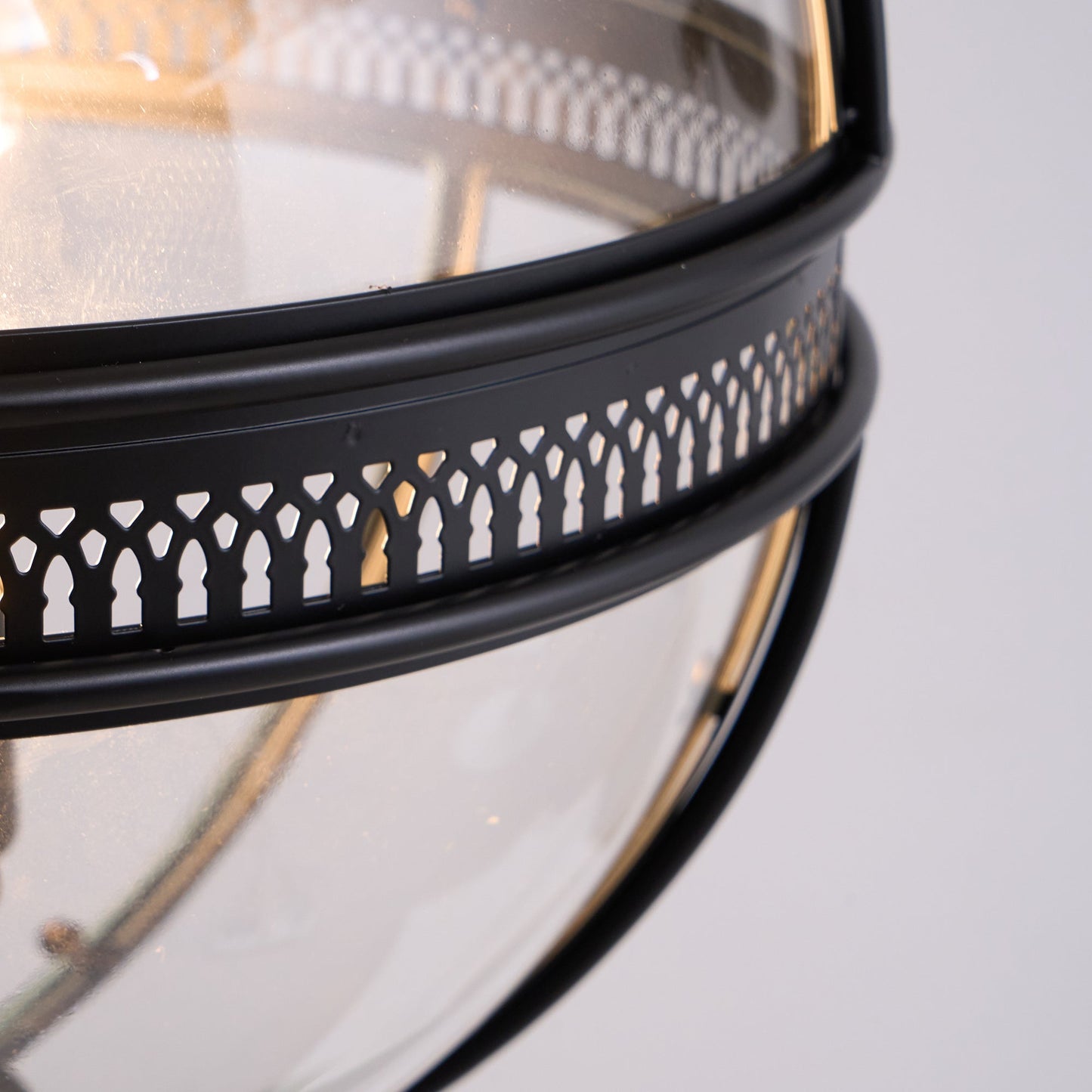 Braeden Pendant Light - Baroque Style 3-Light Glass Lantern Pendant