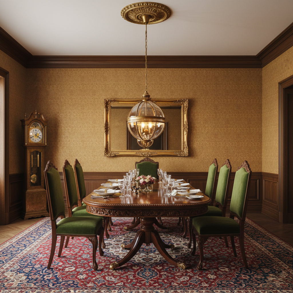 Braeden Pendant Light - Baroque Style 3-Light Glass Lantern Pendant