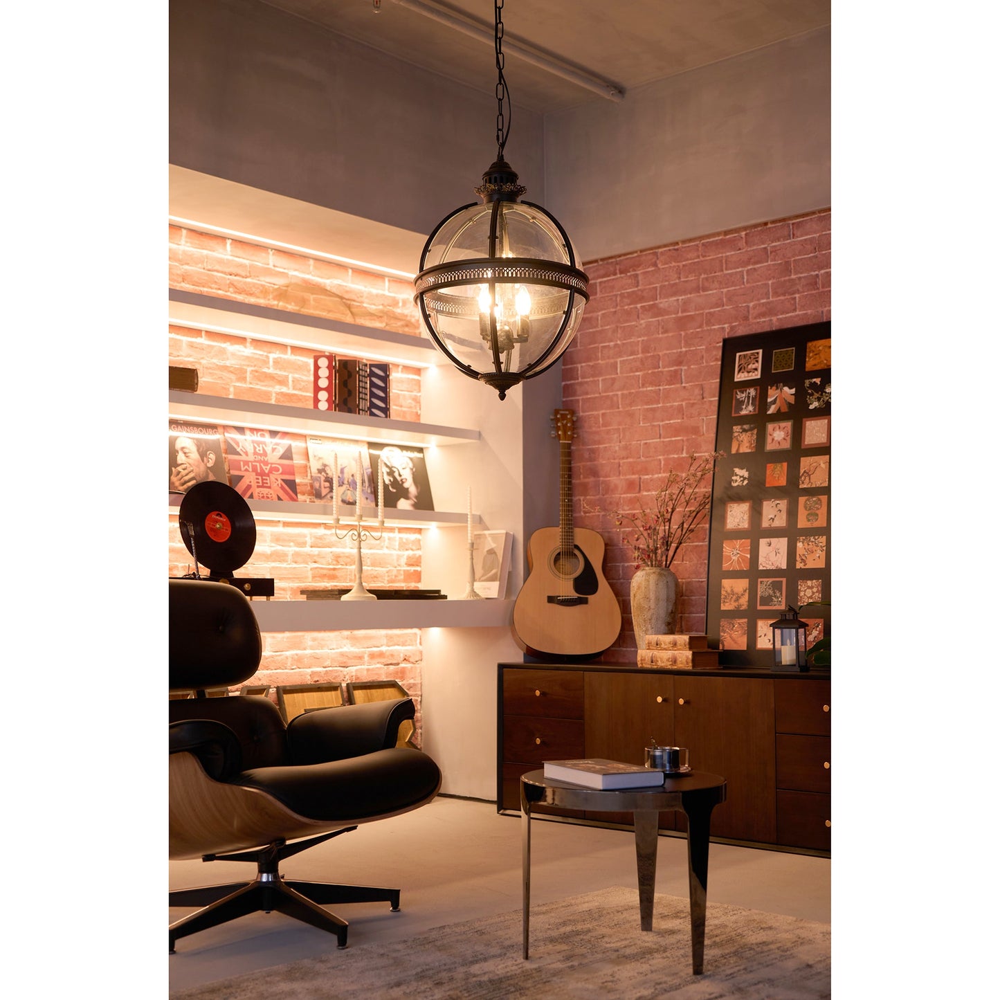 Braeden Pendant Light - Baroque Style 3-Light Glass Lantern Pendant