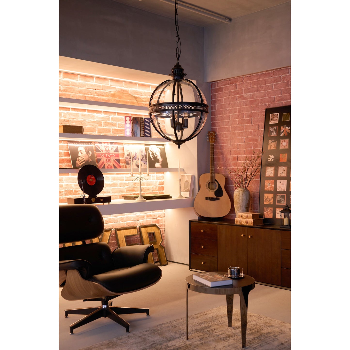 Braeden Pendant Light - Baroque Style 3-Light Glass Lantern Pendant