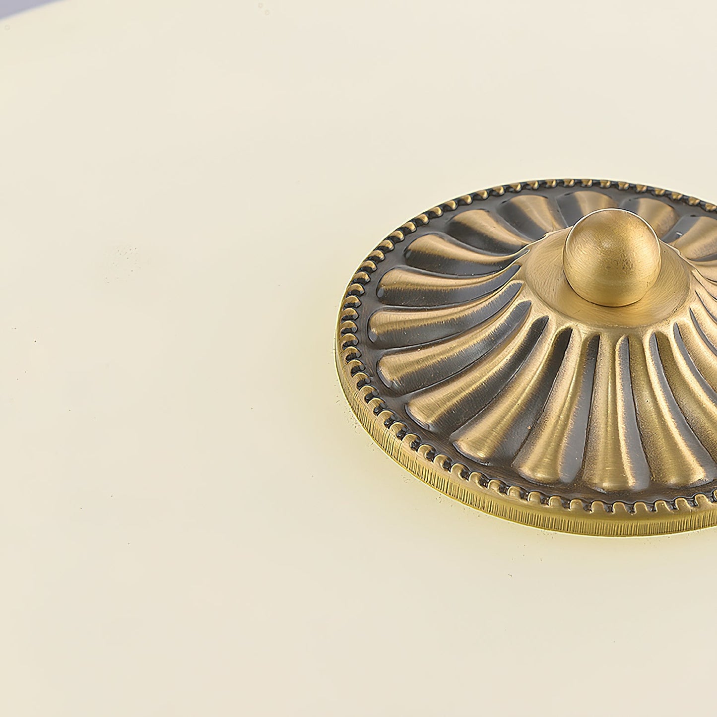 Brahm Flush Ceiling Lamp - Timeless Antique Bronze & Curved Glass Flush Mount