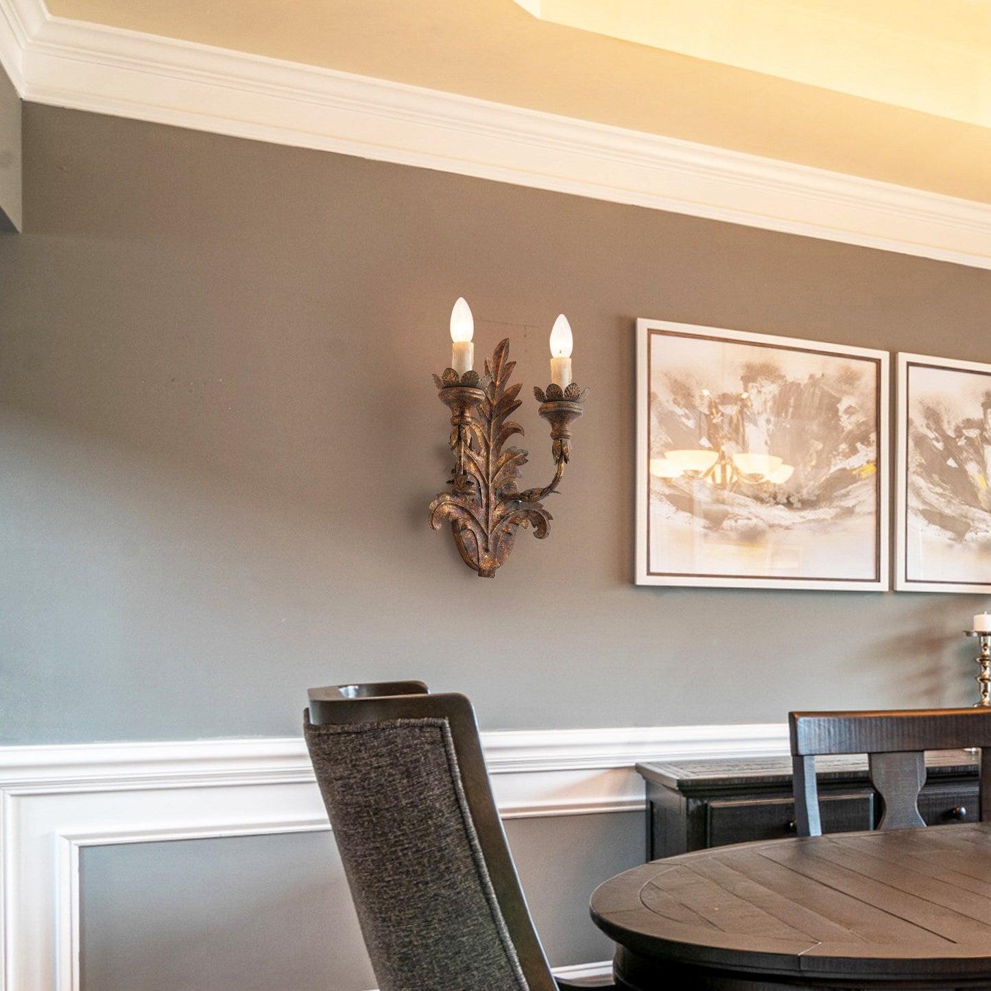Branch Leaf Wall Lamp - Botanical Iron Sconce & Nature-Inspired Accent Light