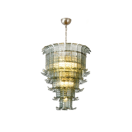 Brasher Murano Chandelier - Cascading Murano Glass & Metal Luxury Chandelier