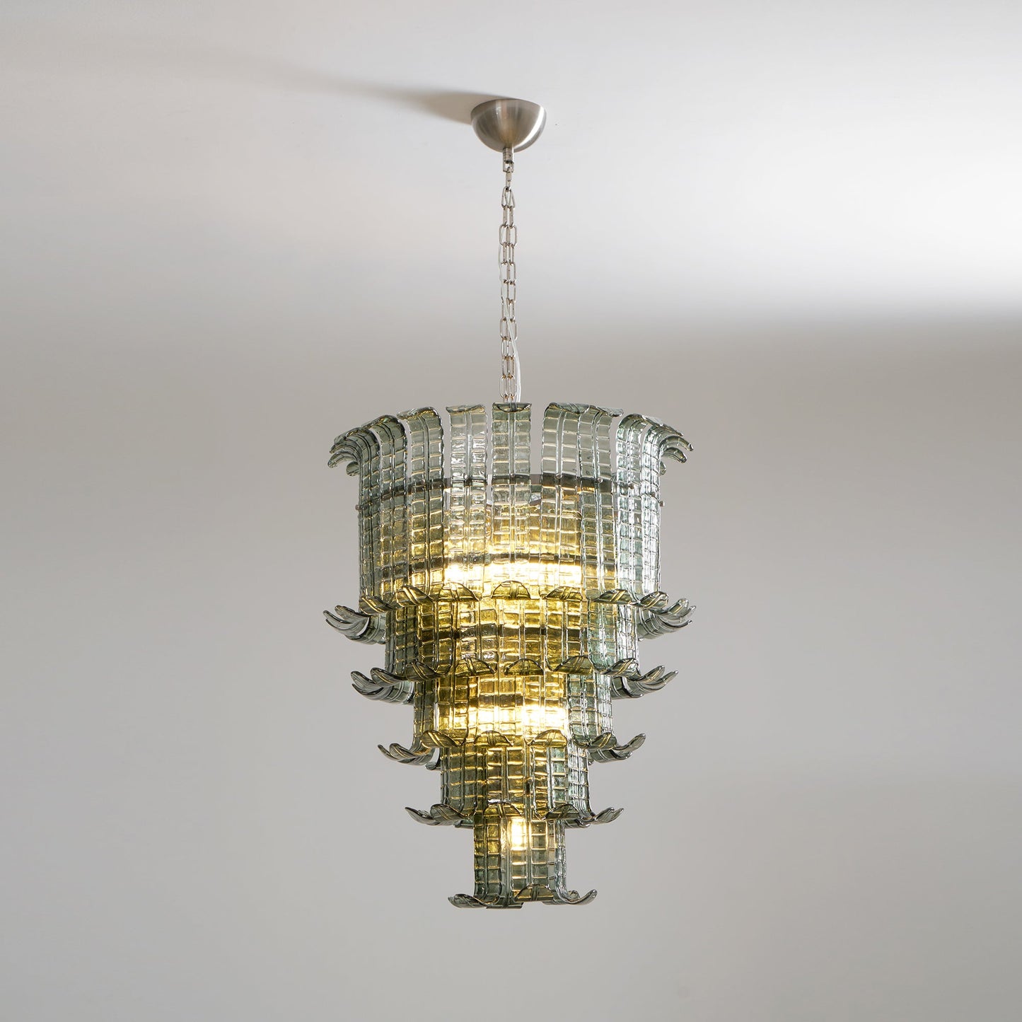 Brasher Murano Chandelier - Cascading Murano Glass & Metal Luxury Chandelier
