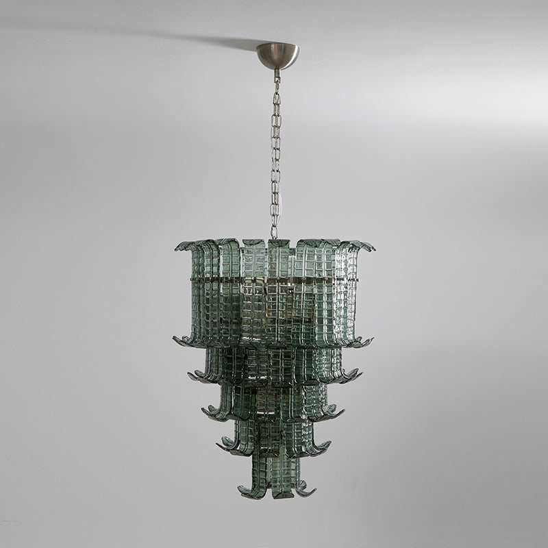 Brasher Murano Chandelier - Cascading Murano Glass & Metal Luxury Chandelier