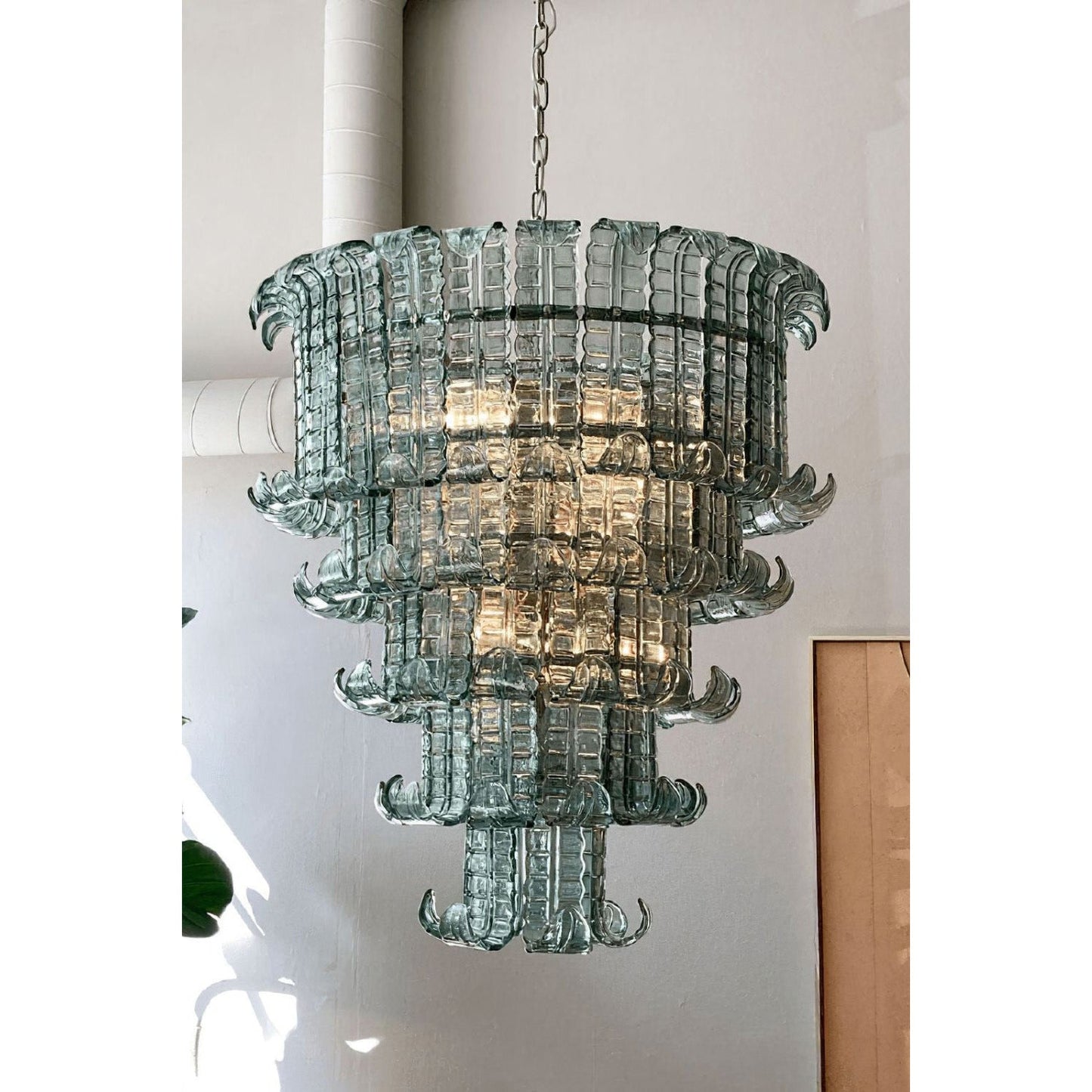 Brasher Murano Chandelier - Cascading Murano Glass & Metal Luxury Chandelier