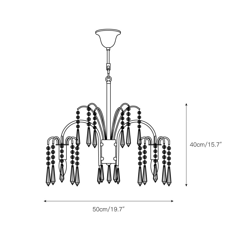 Brass Candle Crystal Chandelier - Traditional K9 Crystal & Polished Brass Chandelier