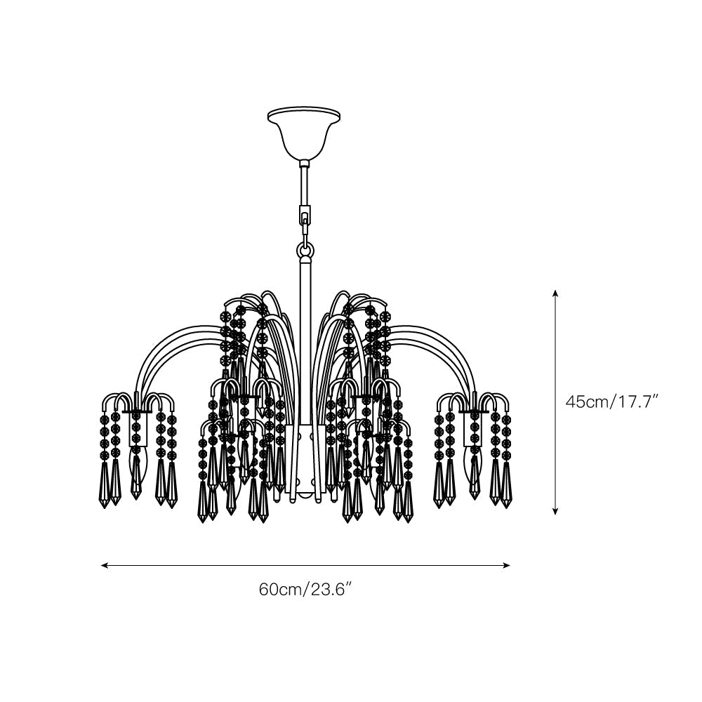 Brass Candle Crystal Chandelier - Traditional K9 Crystal & Polished Brass Chandelier