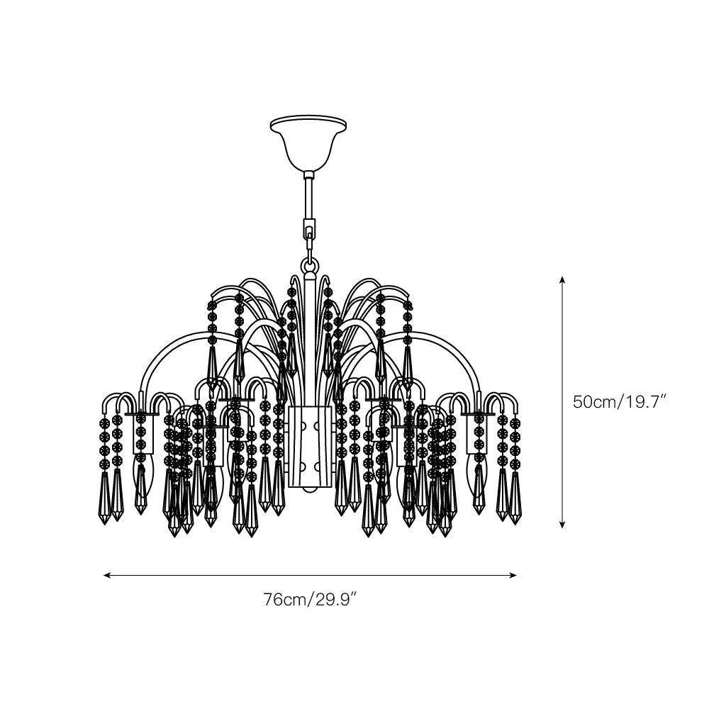 Brass Candle Crystal Chandelier - Traditional K9 Crystal & Polished Brass Chandelier