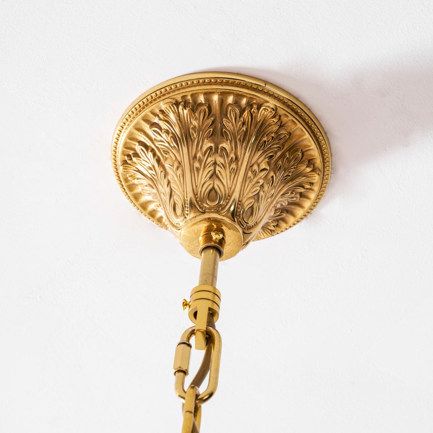 Brass Palm Leaf Crystal Chandelier - Luxury Tropical K9 Crystal Statement Light