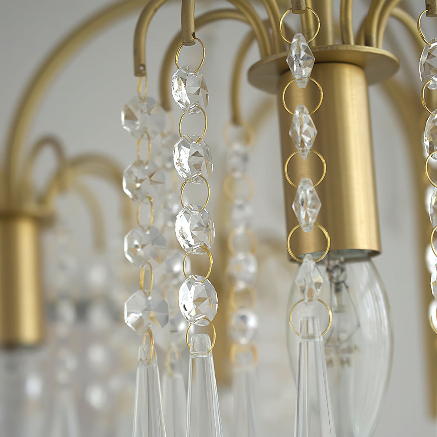 Brass Candle Crystal Chandelier - Traditional K9 Crystal & Polished Brass Chandelier