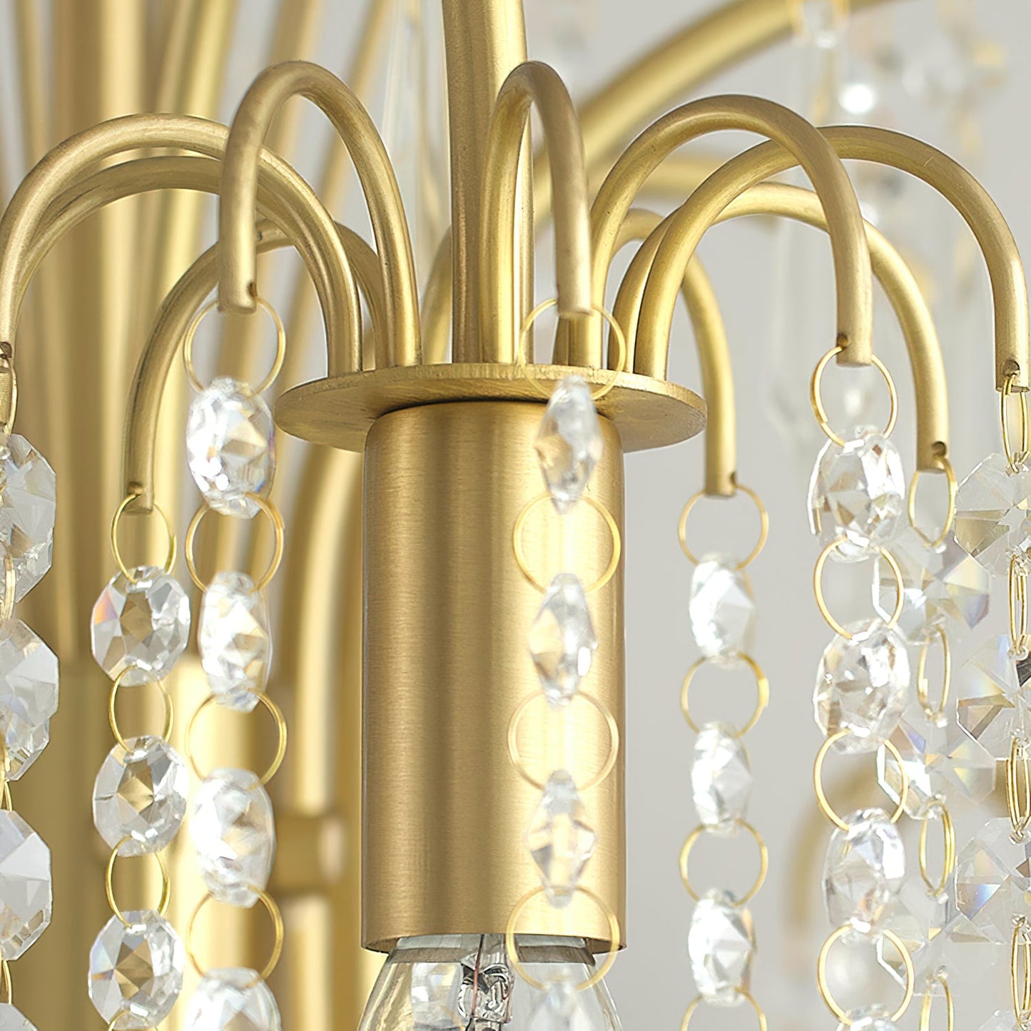 Brass Candle Crystal Chandelier - Traditional K9 Crystal & Polished Brass Chandelier