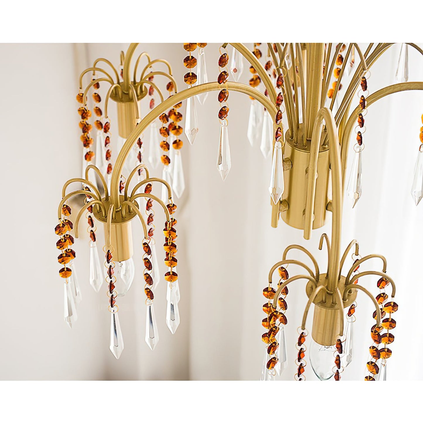 Brass Candle Crystal Chandelier - Traditional K9 Crystal & Polished Brass Chandelier