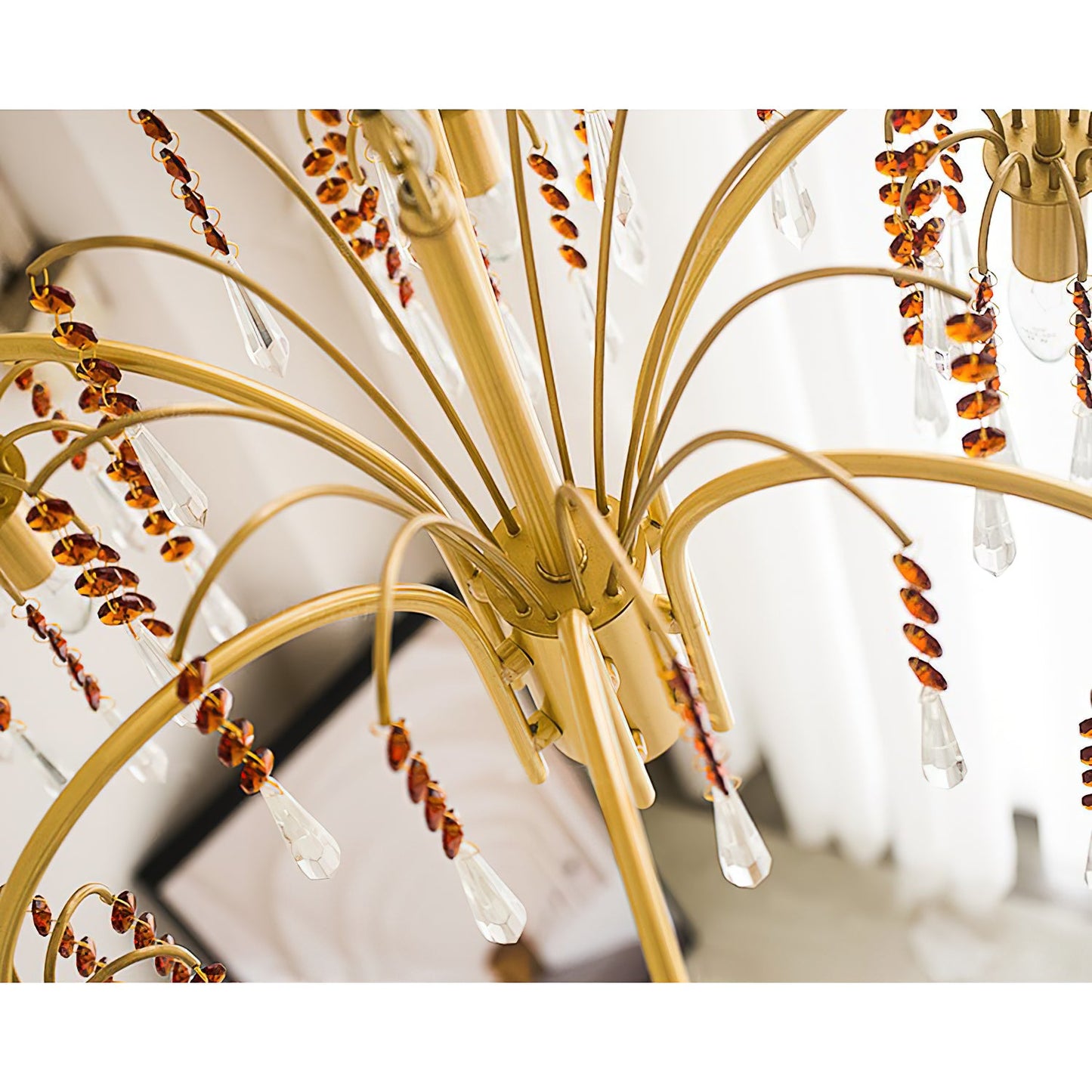 Brass Candle Crystal Chandelier - Traditional K9 Crystal & Polished Brass Chandelier