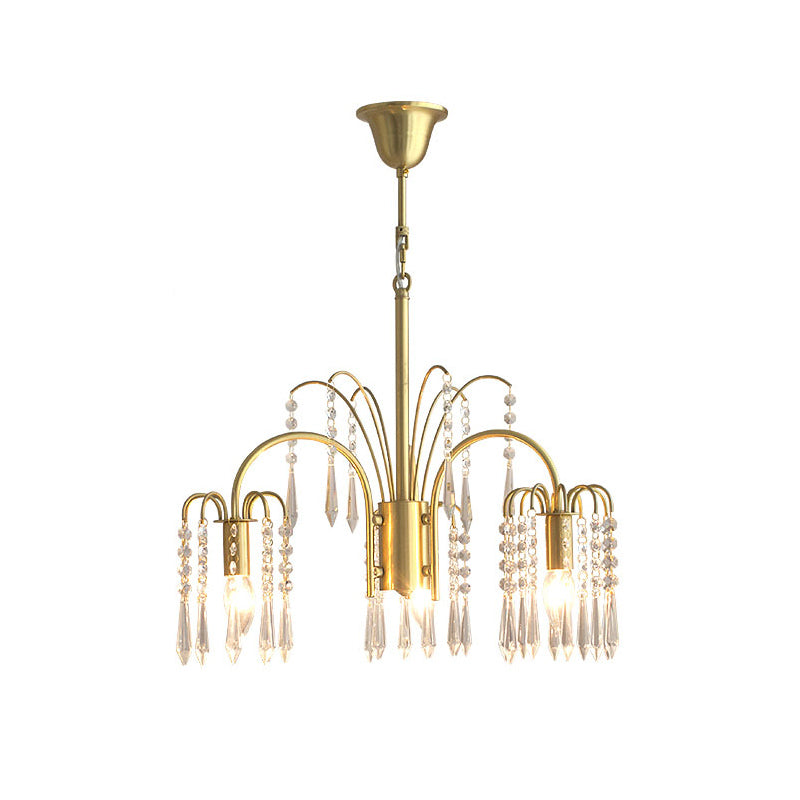 Brass Candle Crystal Chandelier - Traditional K9 Crystal & Polished Brass Chandelier
