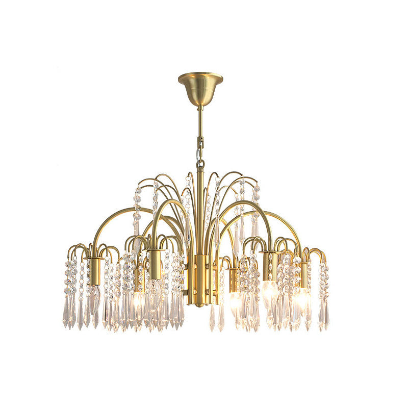 Brass Candle Crystal Chandelier - Traditional K9 Crystal & Polished Brass Chandelier