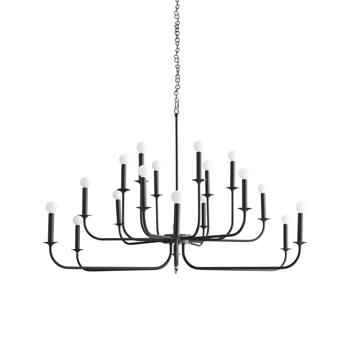Odensa Chandelier - Double-Tier Brass Multi-Arm Light
