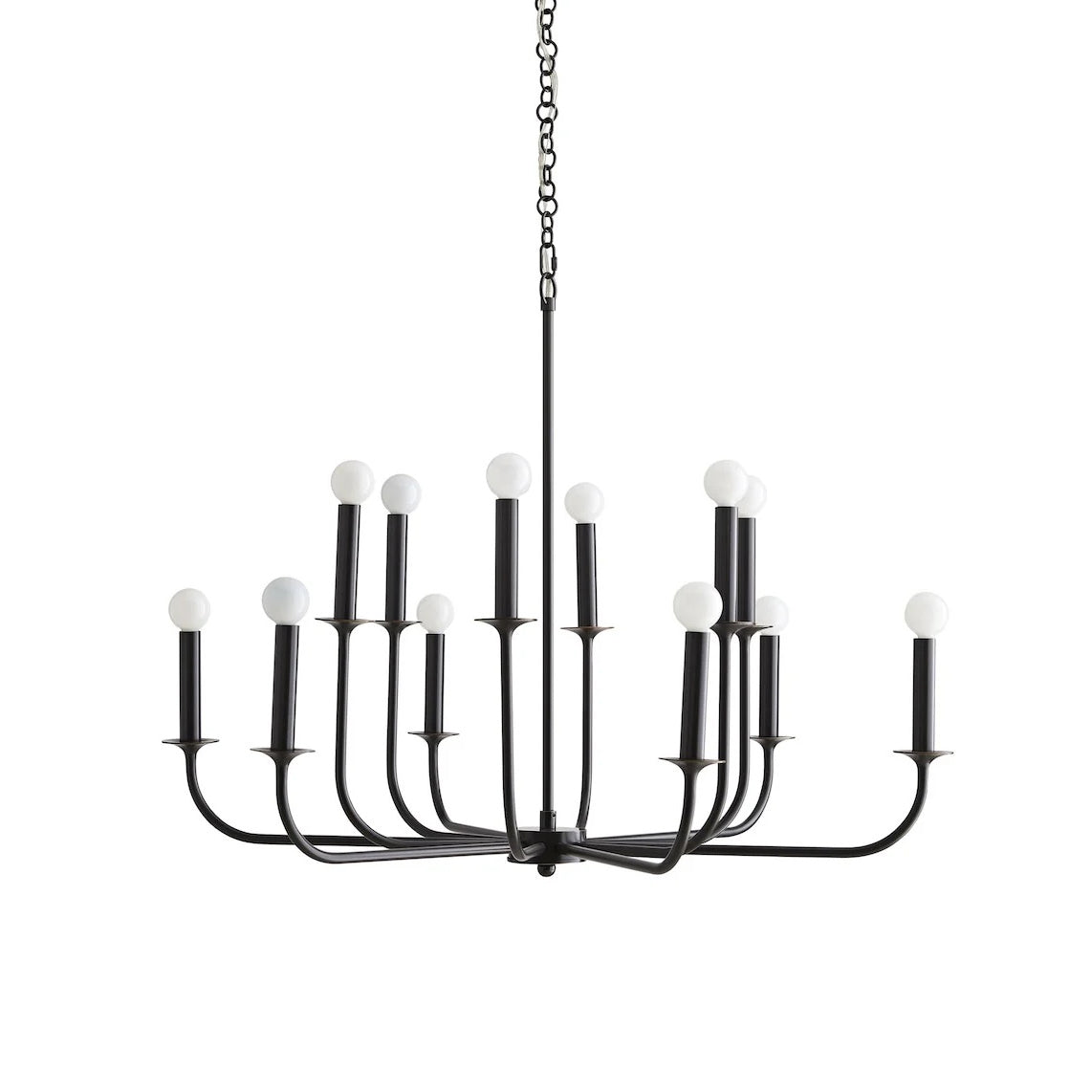 Odensa Chandelier - Double-Tier Brass Multi-Arm Light