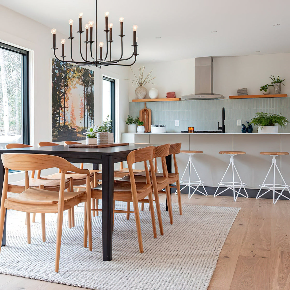 Odensa Chandelier - Double-Tier Brass Multi-Arm Light