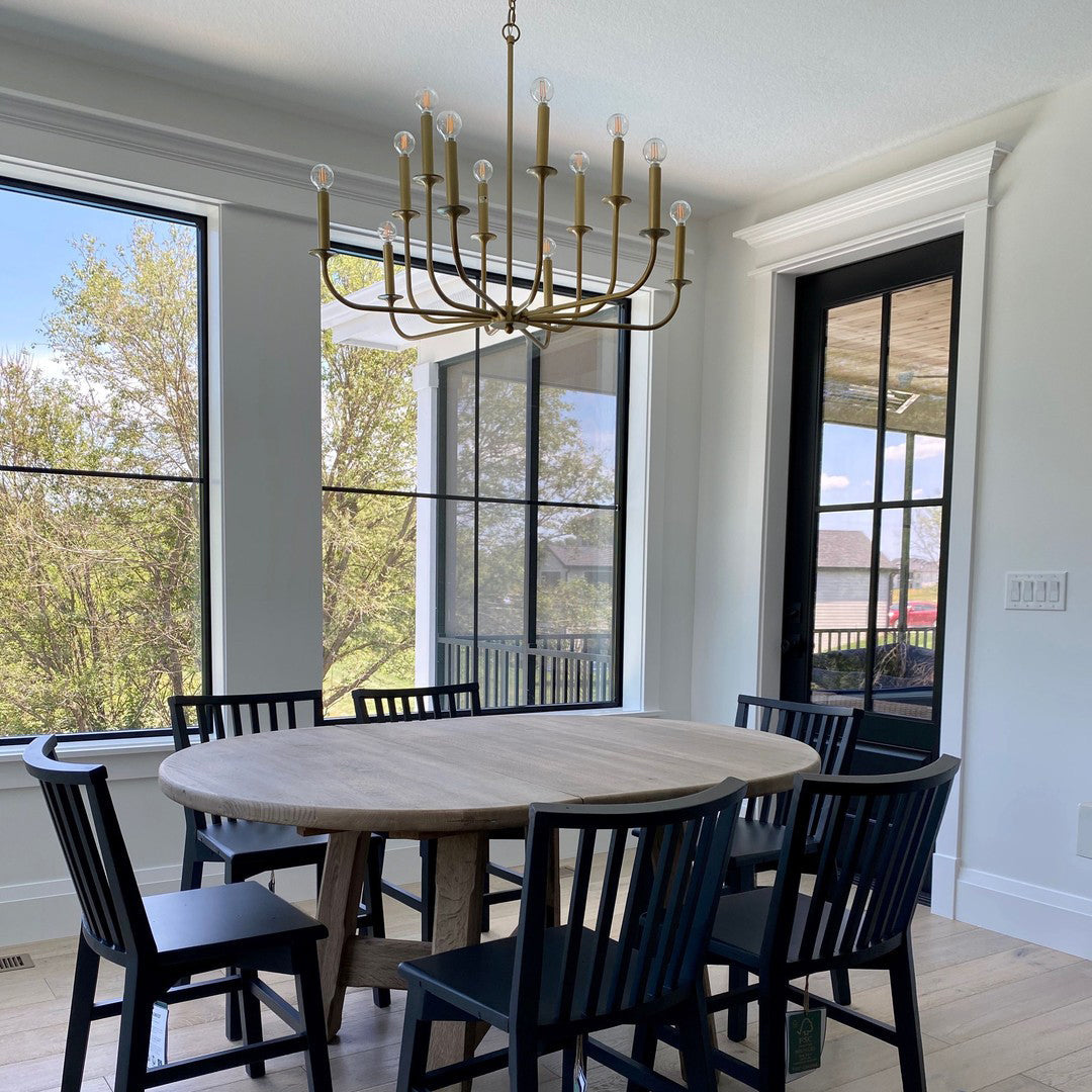 Odensa Chandelier - Double-Tier Brass Multi-Arm Light