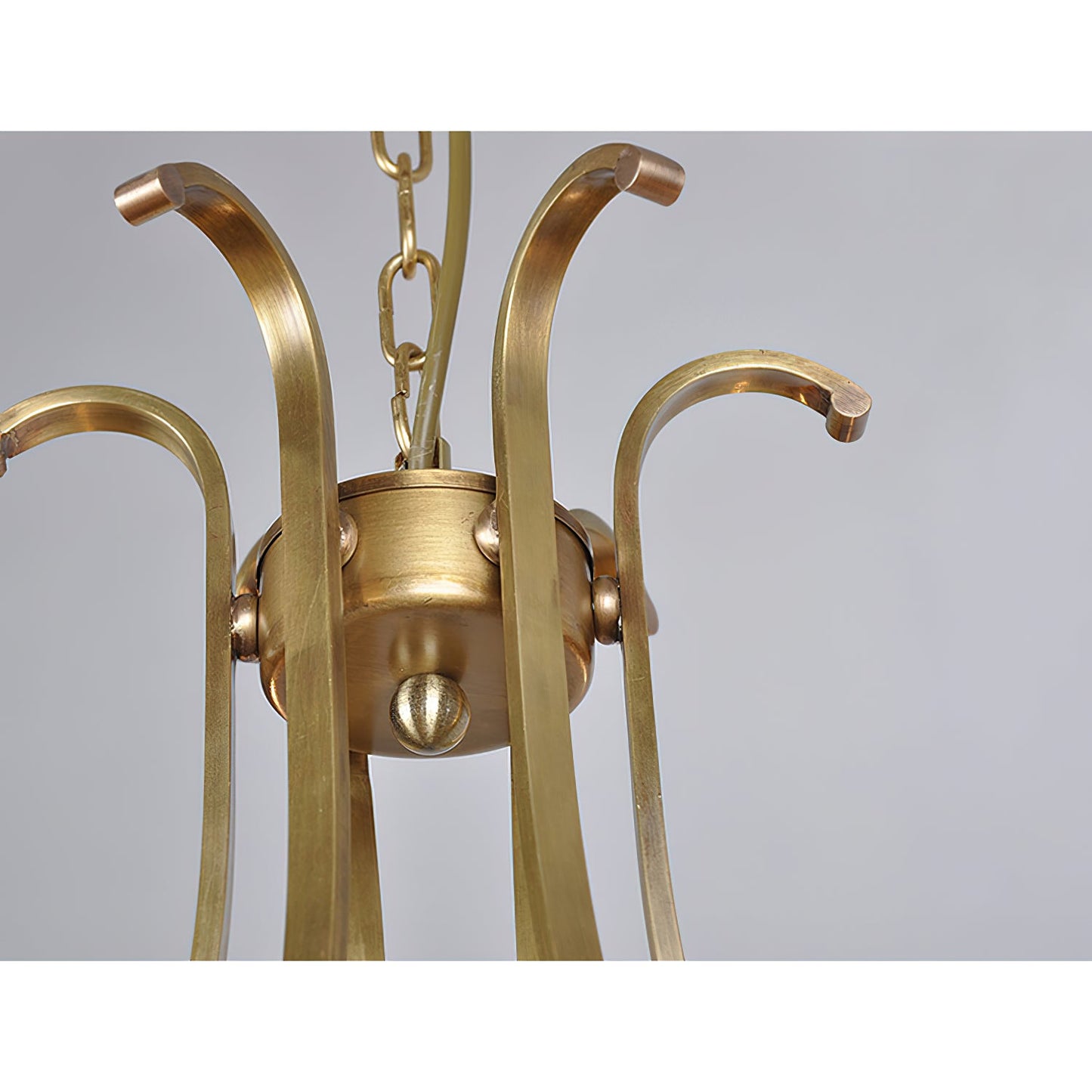 Breena Chandelier - Elegant Brass Multi-Arm Pendant with Glass Shades