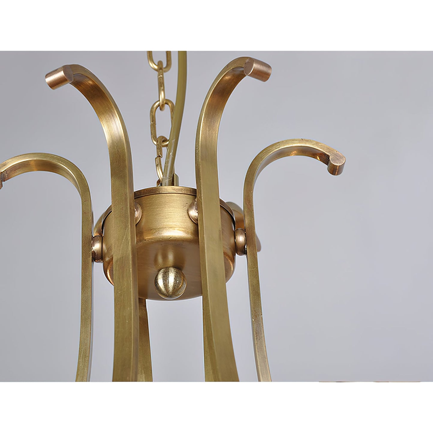 Breena Chandelier - Elegant Brass Multi-Arm Pendant with Glass Shades