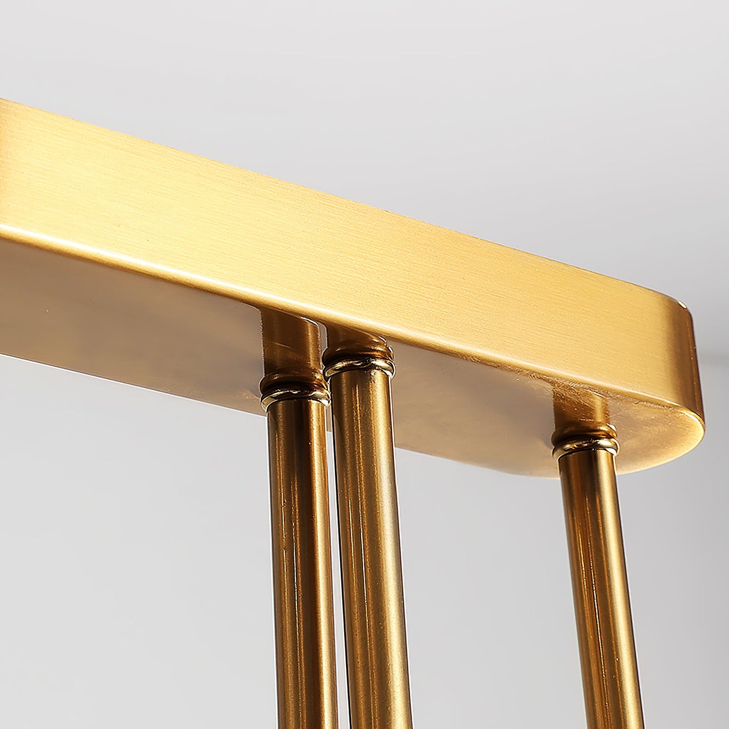 Brianna Linear Chandelier - Modern Minimalist 8-Light Brass Pendant