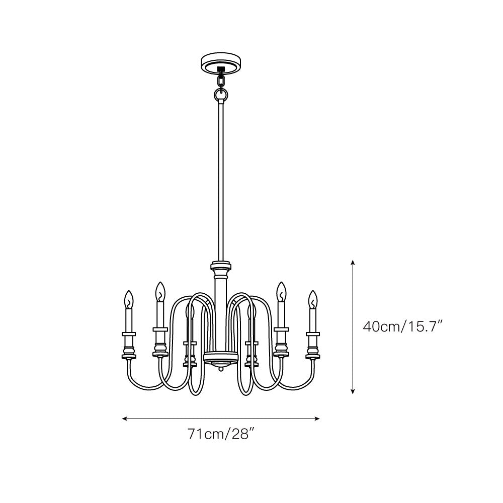 Briarworth Chandelier - Industrial Farmhouse Wooden Multi-Arm Chandelier