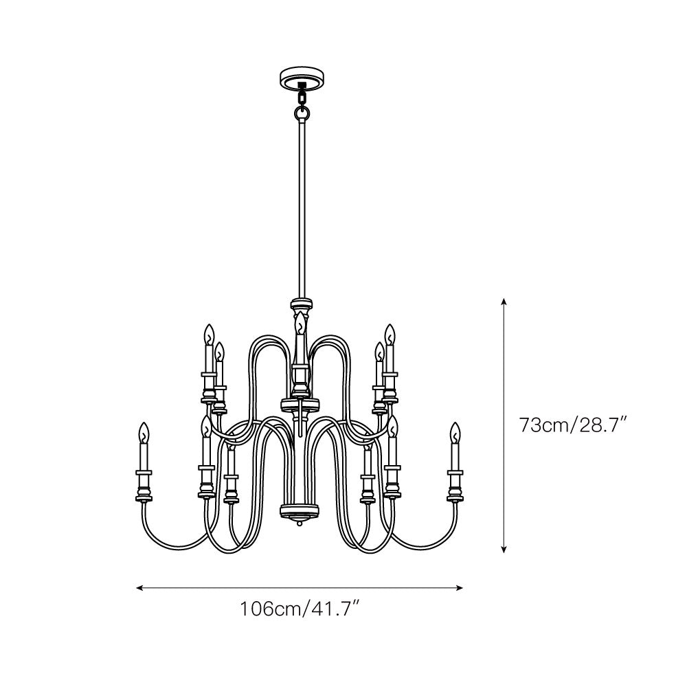 Briarworth Chandelier - Industrial Farmhouse Wooden Multi-Arm Chandelier