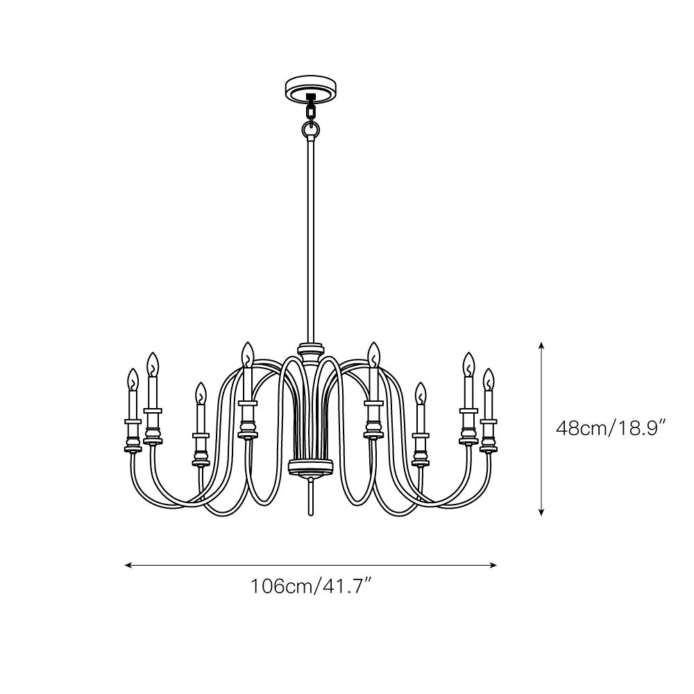 Briarworth Chandelier - Industrial Farmhouse Wooden Multi-Arm Chandelier