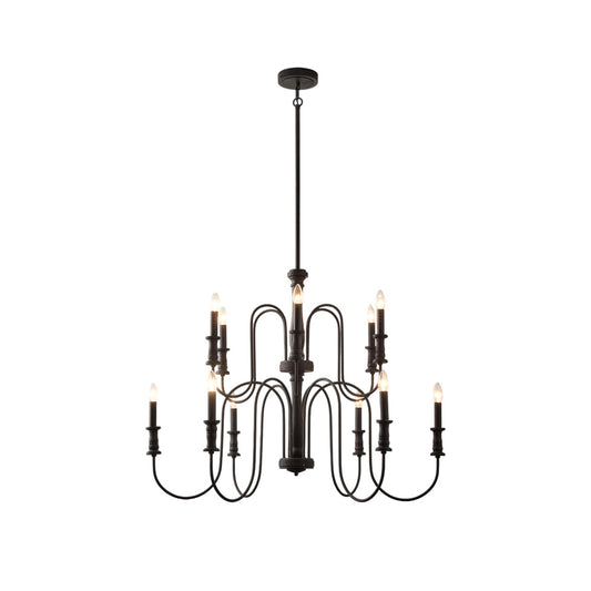 Briarworth Chandelier - Industrial Farmhouse Wooden Multi-Arm Chandelier
