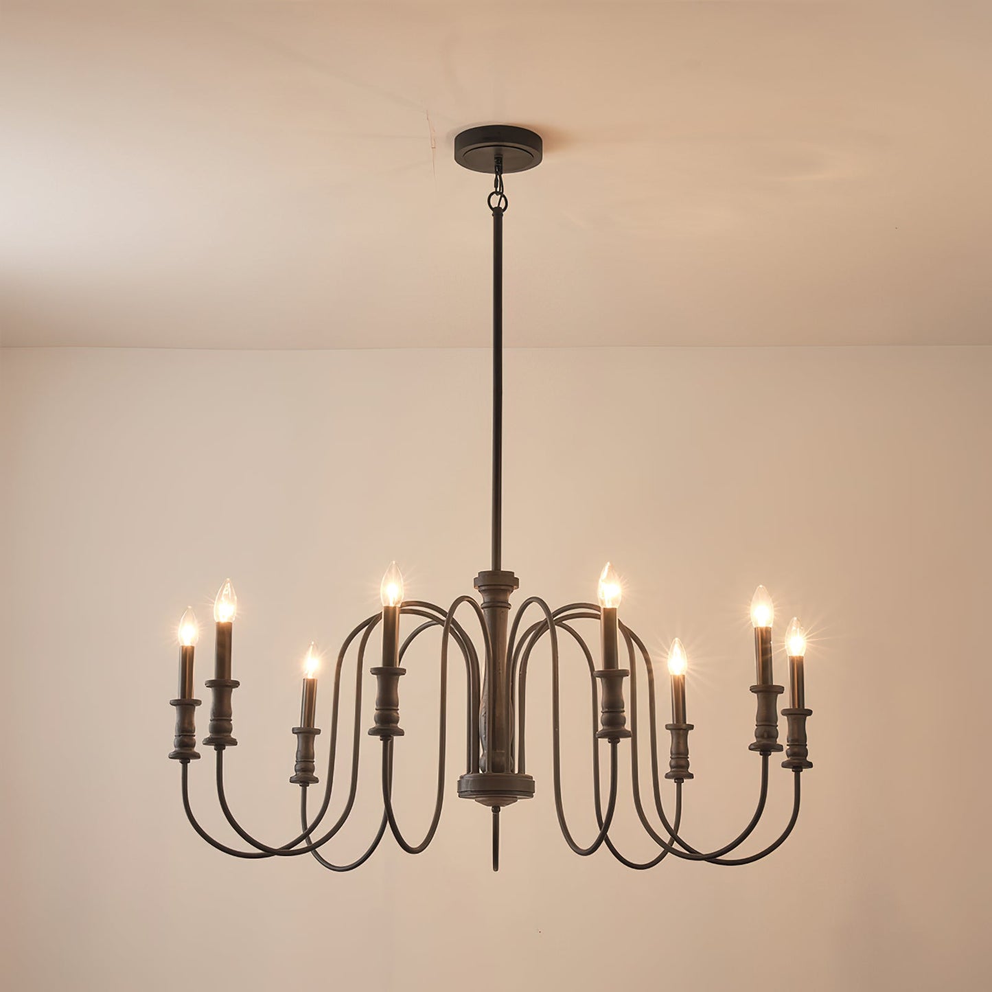 Briarworth Chandelier - Industrial Farmhouse Wooden Multi-Arm Chandelier