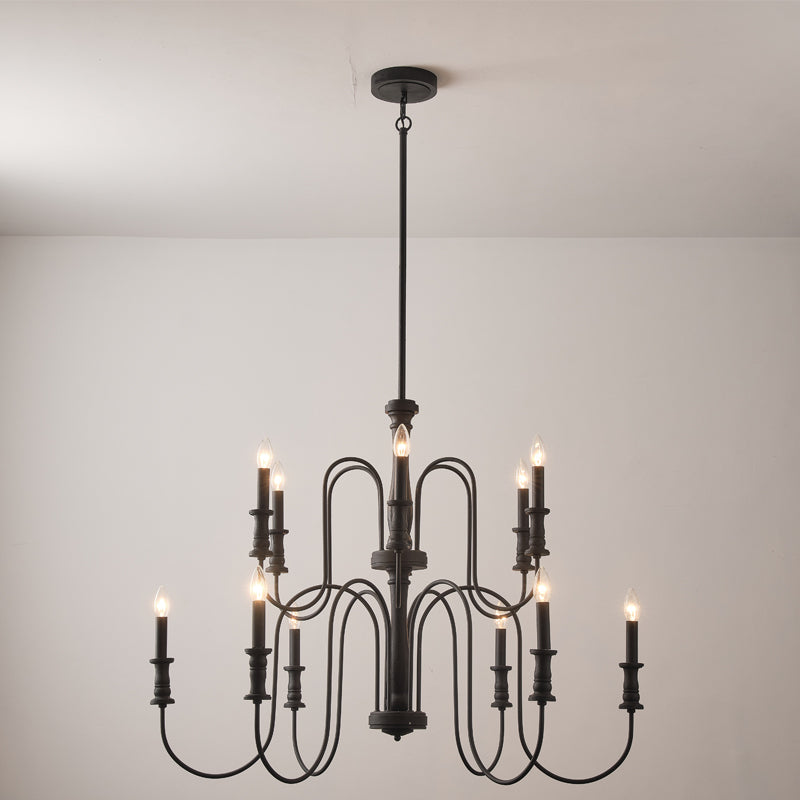 Briarworth Chandelier - Industrial Farmhouse Wooden Multi-Arm Chandelier