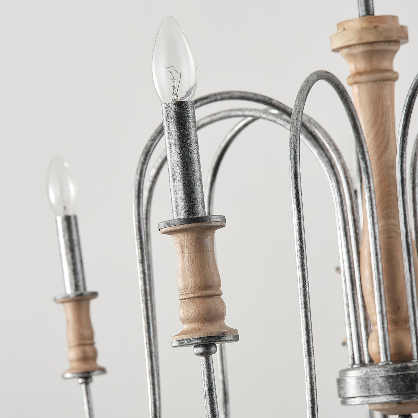 Briarworth Chandelier - Industrial Farmhouse Wooden Multi-Arm Chandelier
