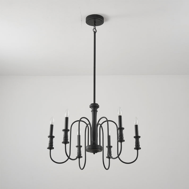 Briarworth Chandelier - Industrial Farmhouse Wooden Multi-Arm Chandelier